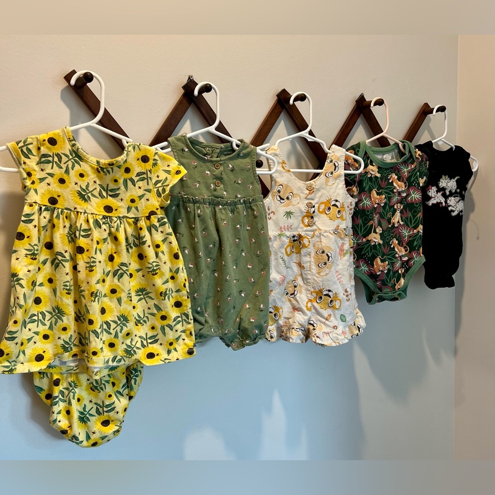 Baby girl dress romper bodysuit bundle 9-12 months